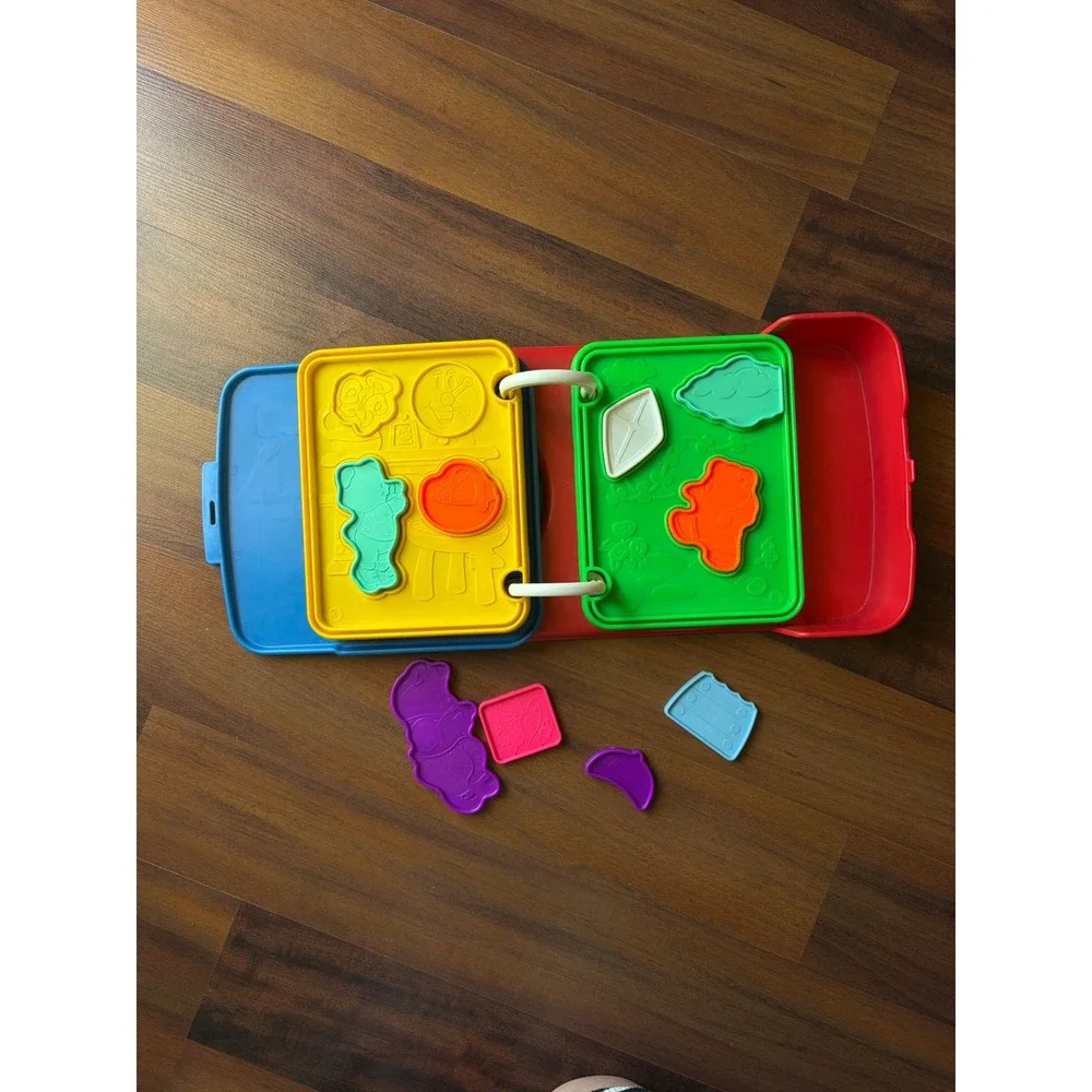 Vintage 1994 Fisher-Price Puzzle Book 2403 Toddler Activity Toy Incomplete Set